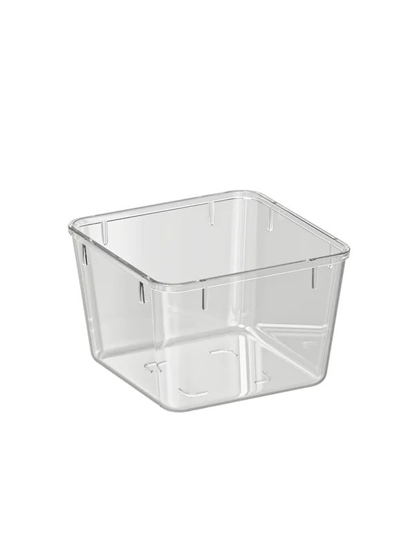 Clear plastic storage containers