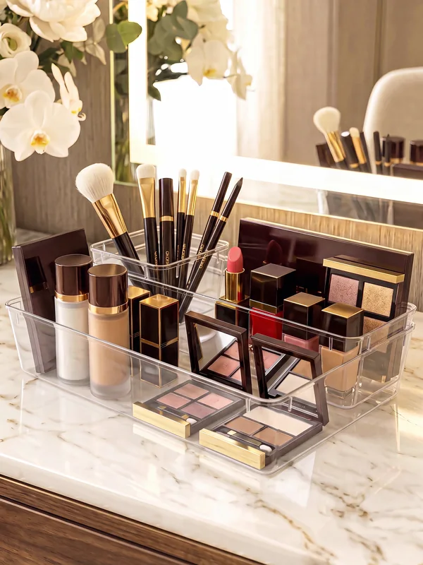 Clear plastic storage containers