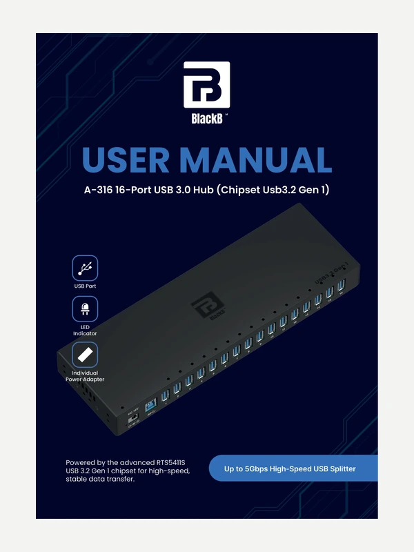 Manual for the BlackB USB hub
