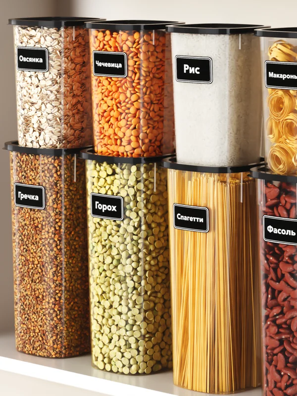 Plastic jars for grains